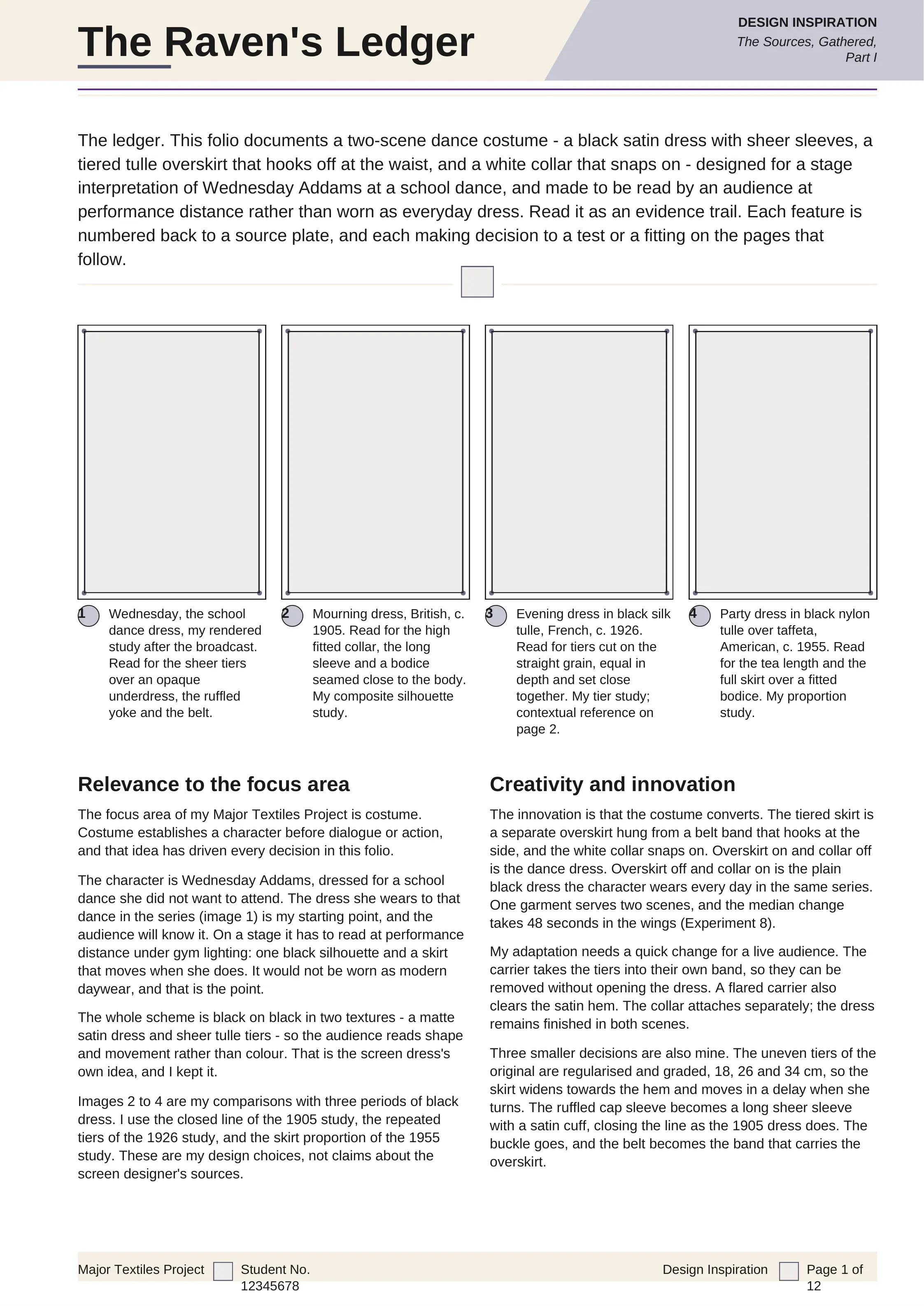 Page 1 of the folio, exported from Canva.