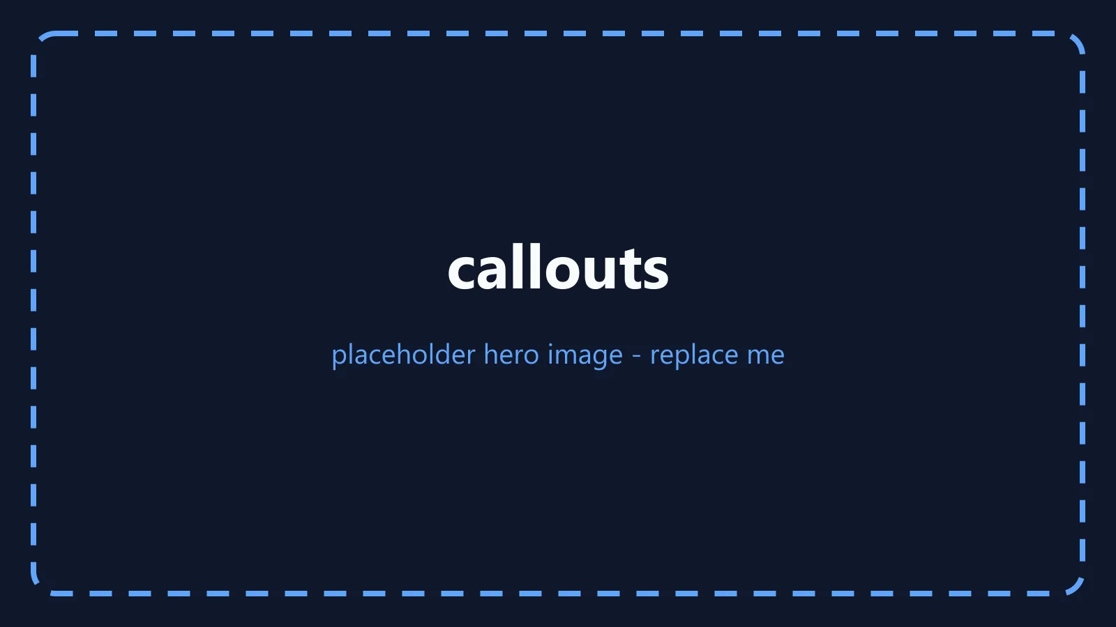 Callouts hero image