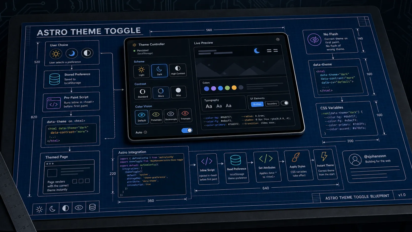 Astro Theme Toggle icon