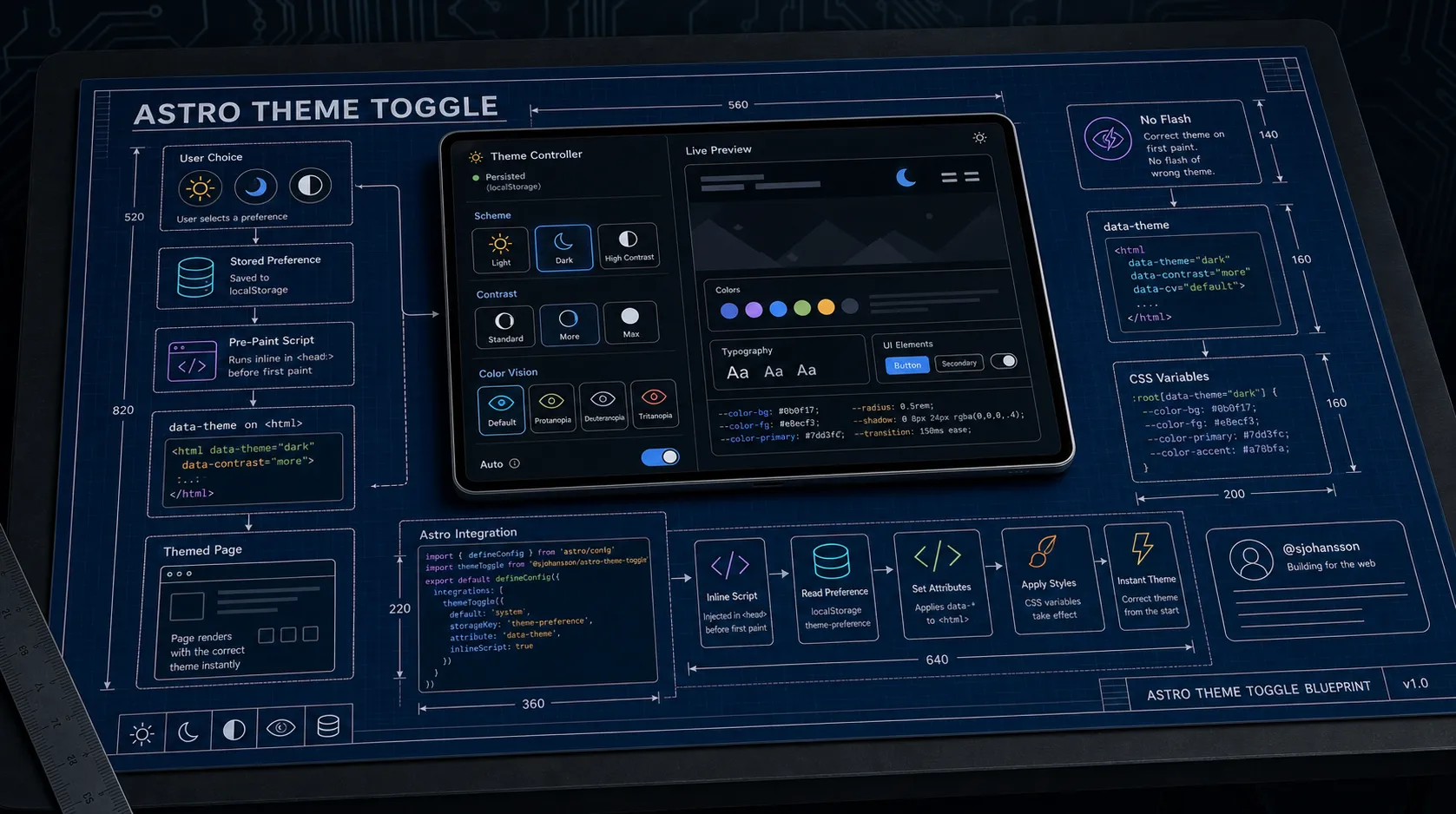 Astro Theme Toggle icon