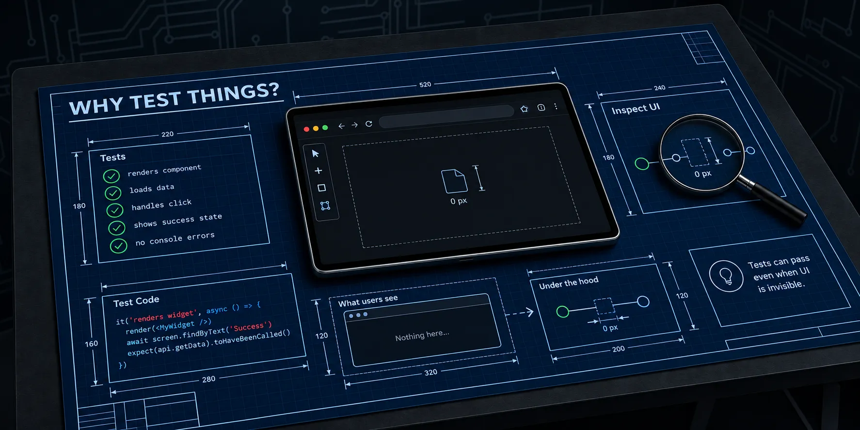 Why test things? hero image
