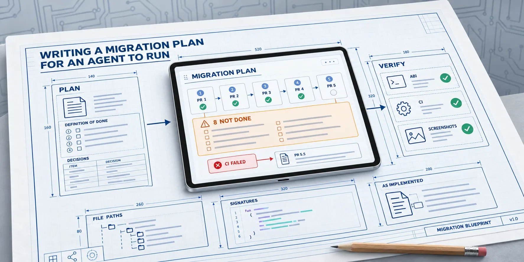 Writing a migration plan for an agent hero image